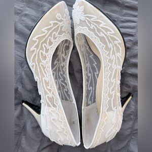 Vintage Wedding Beaded Women's Heels